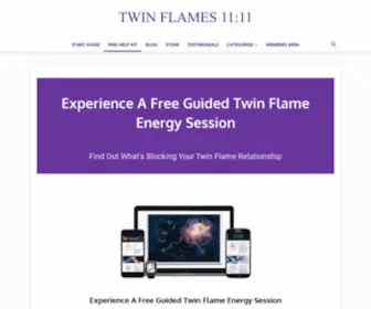 Twinflames1111.com(Experience A Free Guided Twin Flame Energy Session) Screenshot