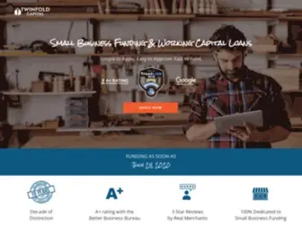 Twinfoldcapital.com(Small Business Funding & Working Capital Loans) Screenshot