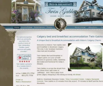 Twingables.ca(Calgary Bed and Breakfast Accommodation Twin Gables) Screenshot