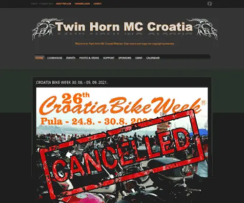 Twinhorn.hr(Twin Horn MC Croatia) Screenshot