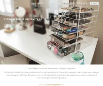 Twinlilies.com(The Cutie Cube clear acrylic makeup organizer) Screenshot