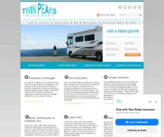 Twinpeaksrvinsurance.com(Specialty RV Insurance from the nations leading RV insurance experts) Screenshot