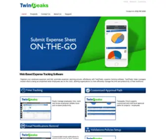 Twinpeaksweb.com(Expense Tracking Software) Screenshot