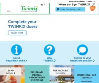 Twinrix.ca(Hepatitis A and B Vaccine) Screenshot