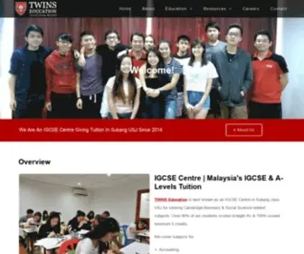 Twinseducation.com(IGCSE Centre) Screenshot