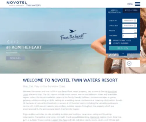 Twinwatersresort.com.au(Novotel Twin Waters Resort) Screenshot