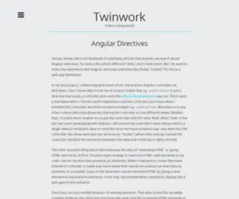 Twinwork.net(A few coding words) Screenshot