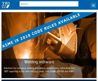 Twisoftware.com(Welding and integrity management software from TWI) Screenshot