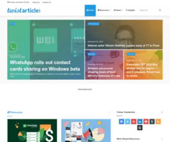 Twistarticle.com(Breaking News From All Over The World And India) Screenshot