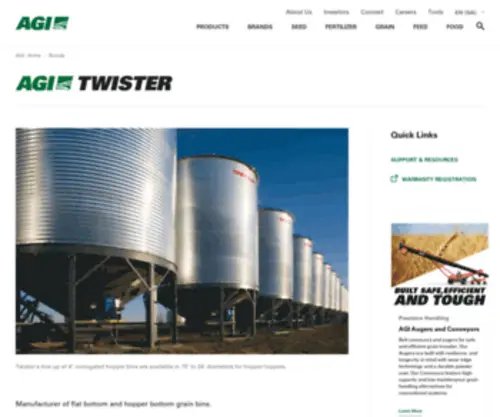 Twister.ca(Grain Bin Manufacturer) Screenshot