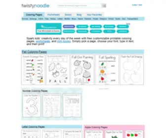 Twistynoodle.net(Coloring Pages) Screenshot