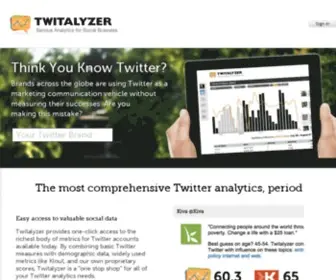 Twitalyzer.com(Twitter) Screenshot