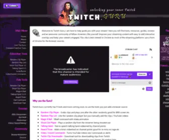 Twitch.guru(Unlocking your inner Twitch) Screenshot