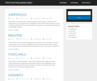 Twitchstreamers.info(Informative Wiki Site of Twitch Streamers) Screenshot