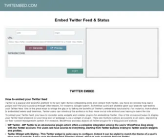 Twitembed.com(Twitter Embed Code Generator) Screenshot