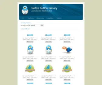 Twitterbuttonfactory.com(Twitter Button Factory) Screenshot