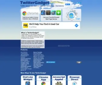 Twittergadget.com(Auto-refreshing Twitter Web Client for your Gmail, Homepage, Netvibes, igHome, Chrome Extension, and More) Screenshot