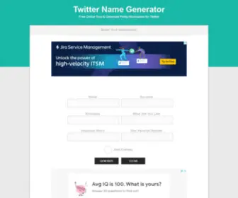 Twitternamegenerator.com(Twitternamegenerator) Screenshot