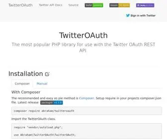 Twitteroauth.com(TwitterOAuth PHP Library for the Twitter REST API) Screenshot