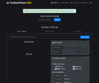 Twitterpicker.com(Twitter Picker) Screenshot