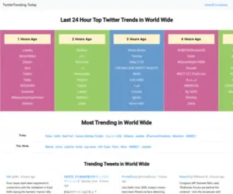 Twittertrending.today(Twitter Trending Topics & Hashtags Worldwide) Screenshot