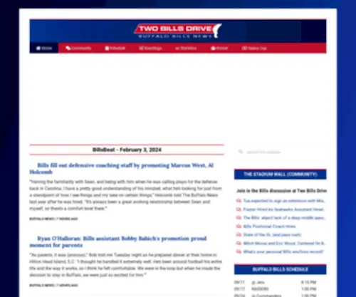 Twobillsdrive.com(Buffalo Bills News and Discussion) Screenshot
