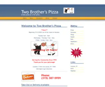 Twobrotherspizzaonline.com(Two Brothers Pizza) Screenshot