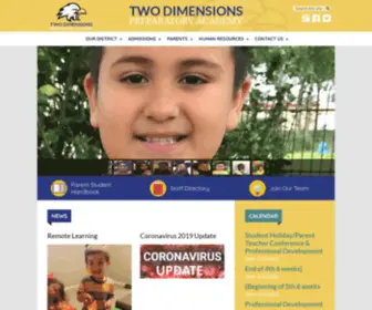 Twodimensions.org(Two Dimensions Preparatory Academy serves Pre) Screenshot