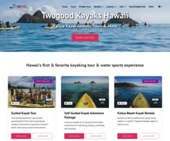 Twogoodkayaks.com(Twogood Kayaks Hawaii) Screenshot