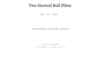 Twohornedbull.ca(Two Horned Bull Films) Screenshot