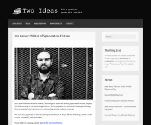 Twoideas.org(Writer of Speculative Fiction) Screenshot