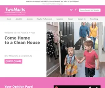 Twomaidsathens.com(Two Maids & A Mop) Screenshot