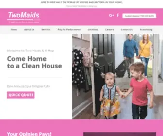 Twomaidsmanassas.com(Two Maids & A Mop) Screenshot