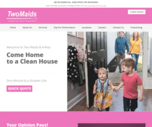 Twomaidsmountainbrook.com(Two Maids & A Mop) Screenshot