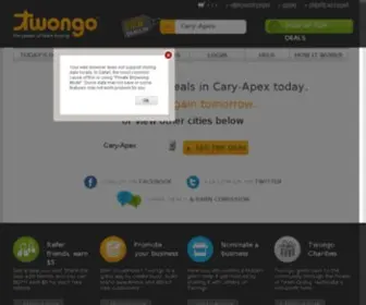 Twongo.com(Great deals for the best local places to eat) Screenshot