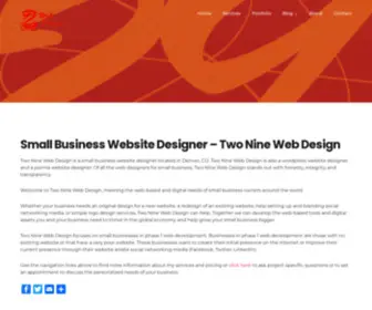 Twoninewebdesign.com(Two Nine Web Design) Screenshot
