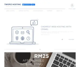 Twopiz.com(Best Malaysia Wordpress Hosting Specialist at RM25) Screenshot