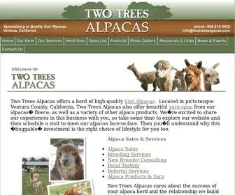 Twotreesalpacas.com(  Alpaca Sales and Breeding Services) Screenshot