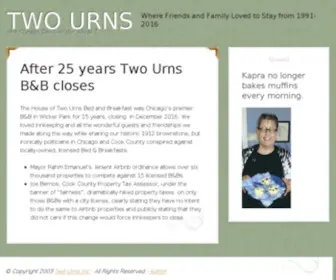 Twourns.com(Bed and breakfast chicago) Screenshot