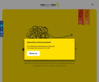 Twoyellowfeet.com(Branding from chaos to clarity) Screenshot