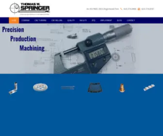 TWSpringer.com(Precision CNC Machining) Screenshot