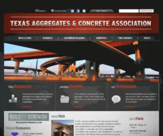 TX-Taca.org(Texas Aggregates and Concrete Association) Screenshot