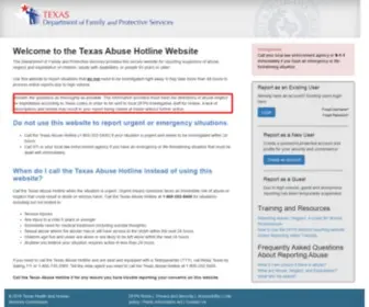 Txabusehotline.org(Txabusehotline) Screenshot
