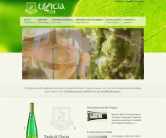 Txakoliulacia.com(Txakoli Ulacia) Screenshot