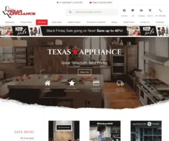Txappliance.com(Laundry and Kitchen Appliances and Mattresses in Arlington) Screenshot