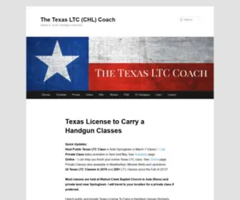 TXCHlcoach.com(Texas License to Carry a Handgun Classes) Screenshot