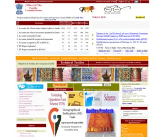 Txcindia.gov.in(Government of India Ministry of Textiles Office of the Textile Commissioner) Screenshot