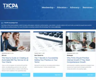 TXcpahub.org(TXCPA Knowledge Hub) Screenshot