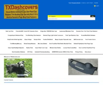 Txdashcovers.com(Dashboard Caps Covers Door panel clips Retainers Bolts Nuts Fasteners Bumper Bolts Mopar GM Parts) Screenshot