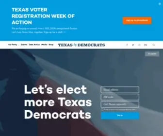 Txdemocrats.org(Texas Democratic Party) Screenshot